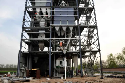 On-site installation photo of 5t/h turnkey livestock feed pellet production line for cattle and animal feed in South Africa
